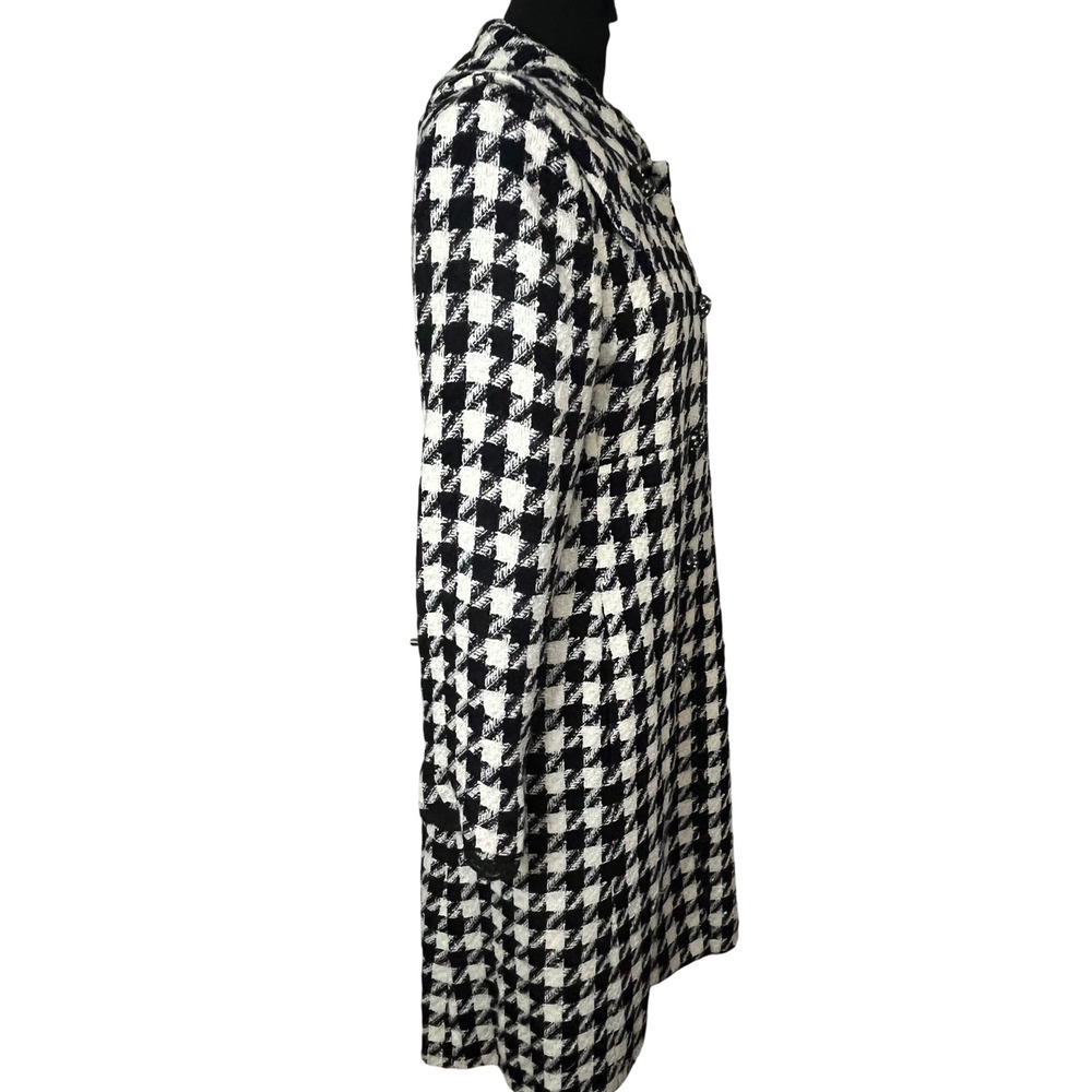 Victor Costa Houndstooth‎ Jacket /Coat Beautiful Buttons Lined Lace sz 6 - Picture 6 of 10